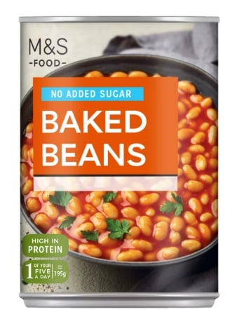 Marks & Spencer Sült bab cukormentes paradicsomszószban édesítőszerrel