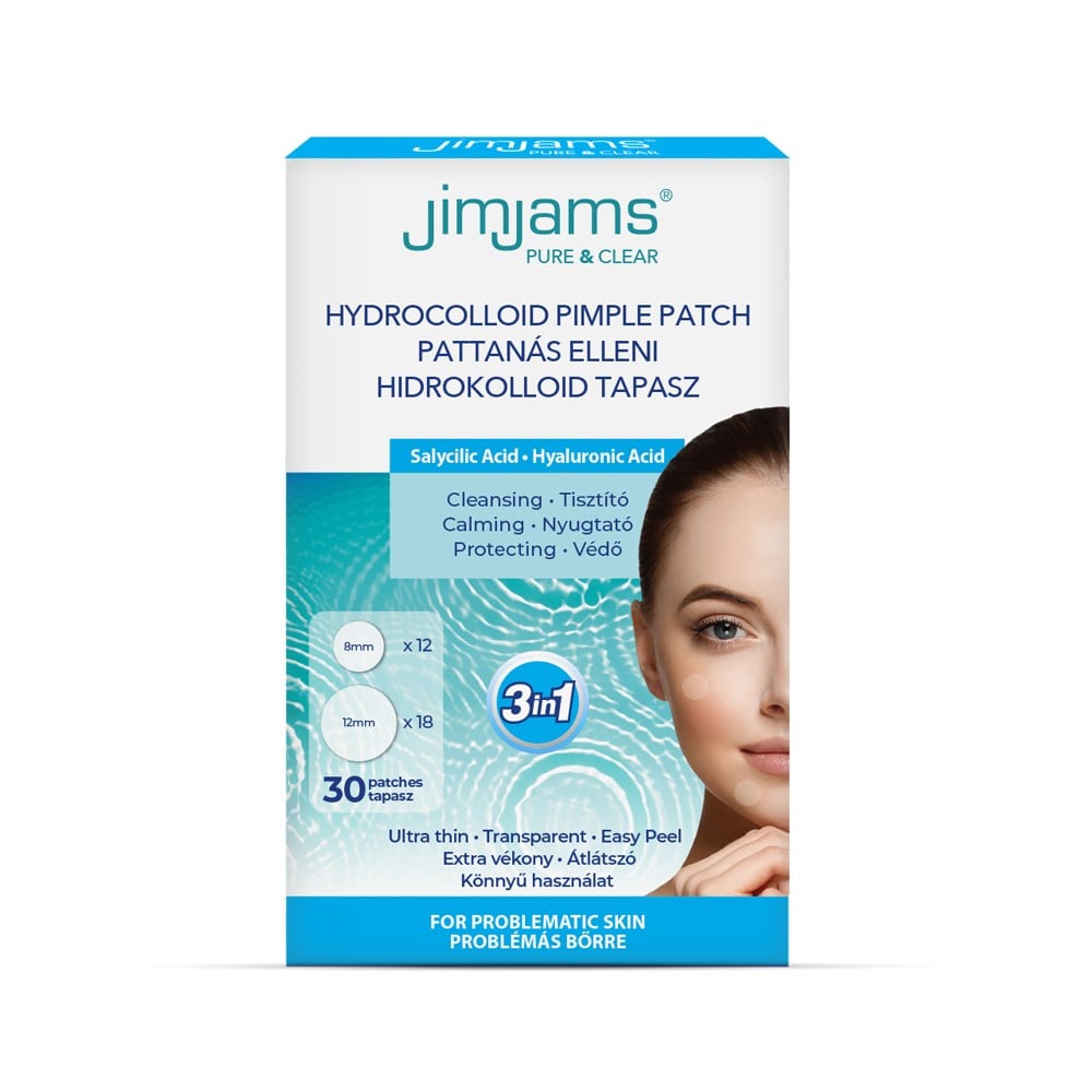 JimJams Pure & Clear Hidrokolloid pattanástapasz BHA + HA