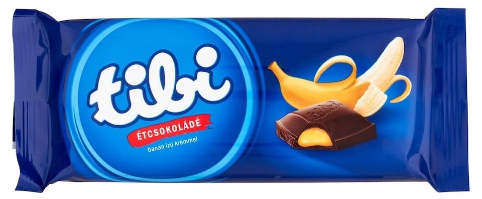 Tibi étcsokoládé banán ízű krémmel