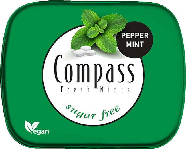 Compass Classic Borsmenta cukormentes vegán lehelletfrissítő