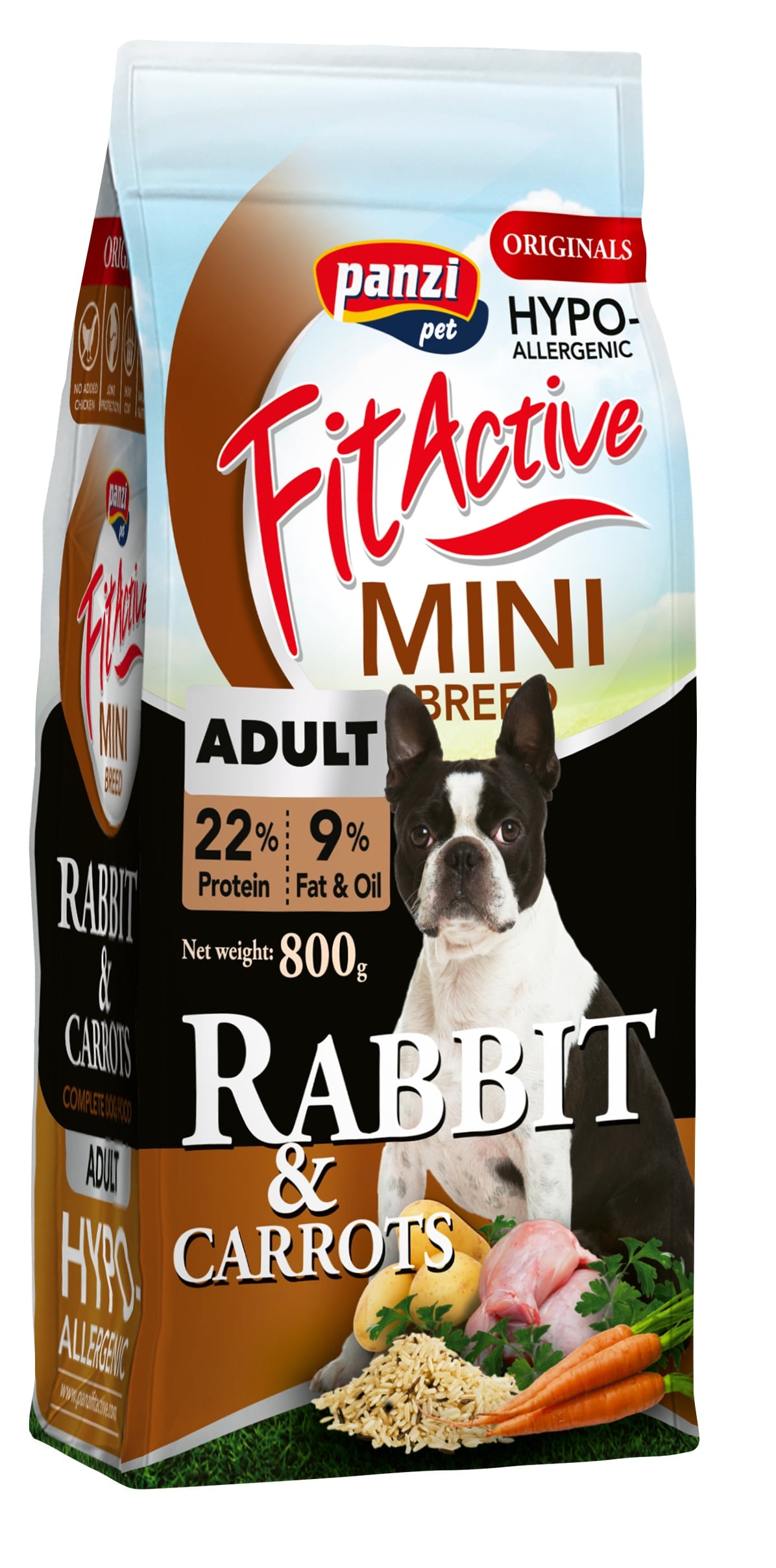FitActive Originals Mini Adult hipoallergén száraztáp kis testű felnőtt kutyáknak, nyúl-répa