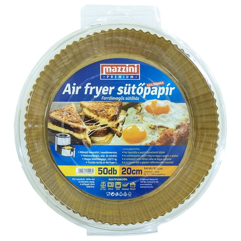 MAZZINI PREMIUM Air Fryer Sütőpapír kerek 20 cm