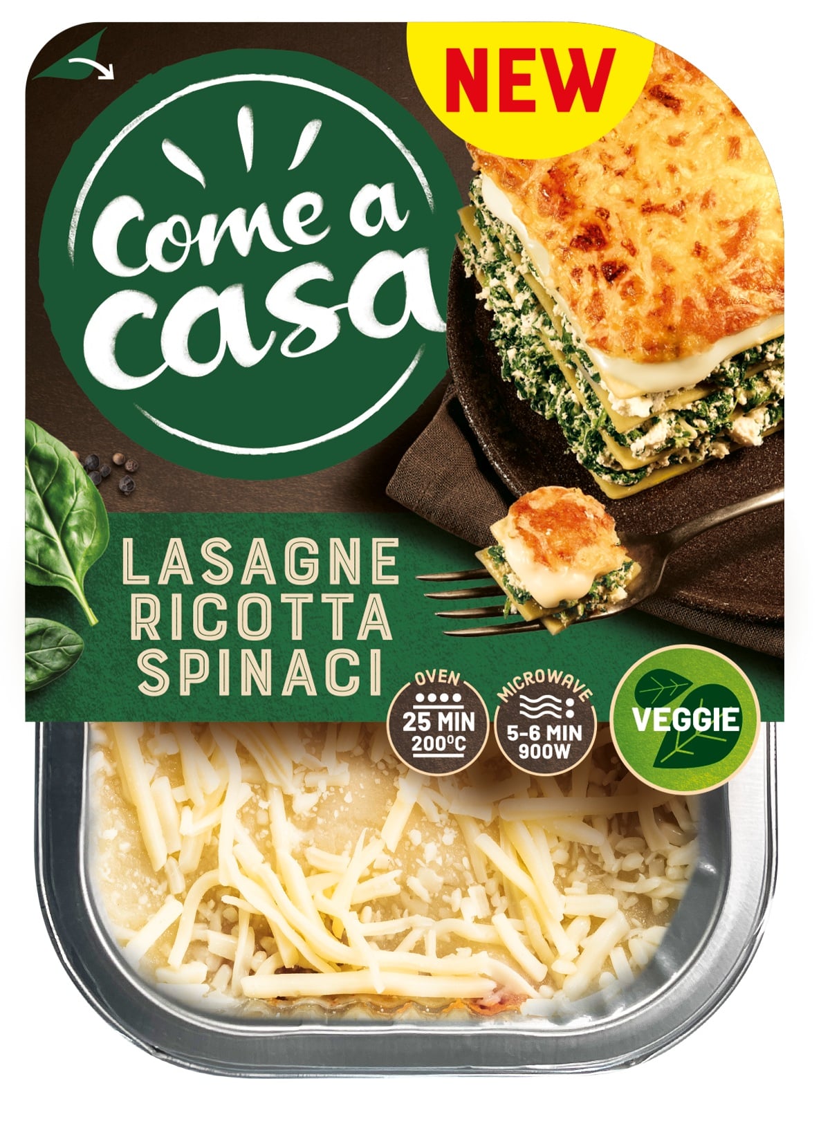 Come a Casa Spenótos-Ricottás Lasagne