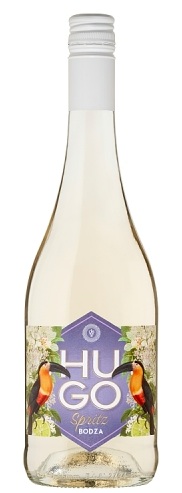 Ostorosbor Hugo Spritz bodzavirág-, lime és menta ízű, szénsavas ízesített boralapú ital 7,3%