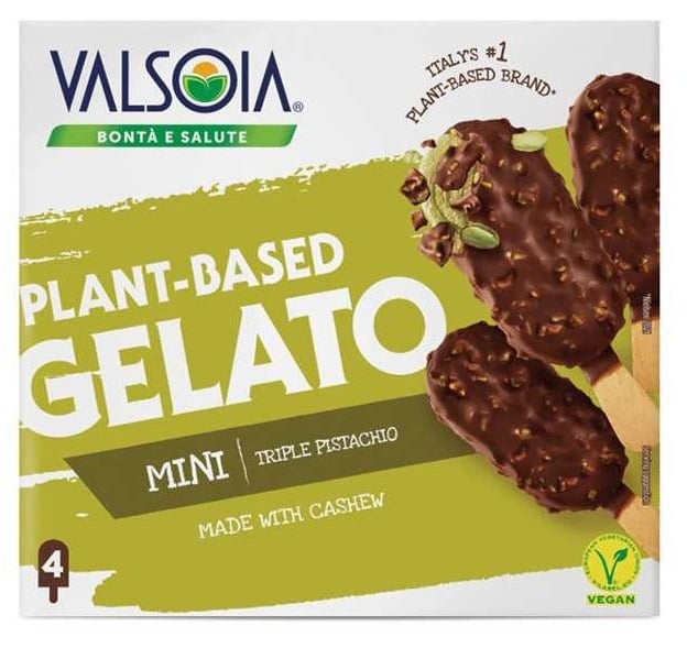 Valsoia Vegán Classic pálcikás pisztáciás jégkrém (4 db)