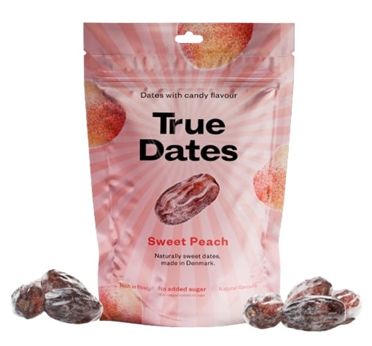 True Dates magnélküli ízesített datolya - Sweet Peach