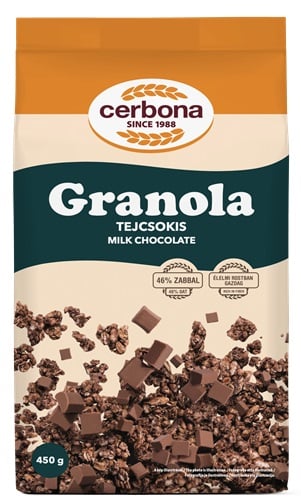 Cerbona tejcsokis granola