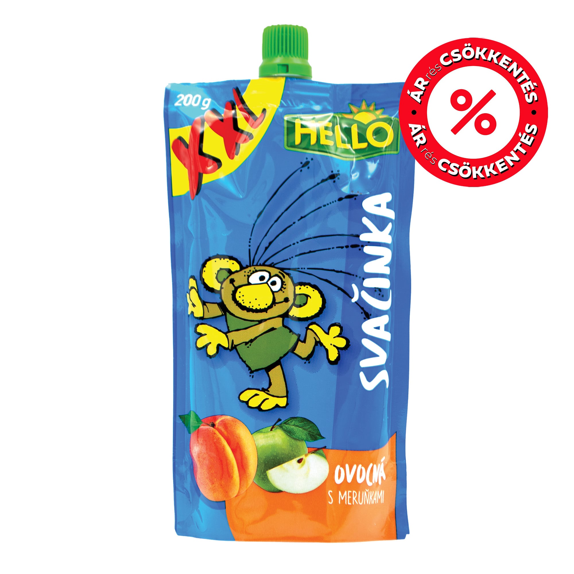 Hello XXL Gyümölcspüré alma-sárgabarack tasakos