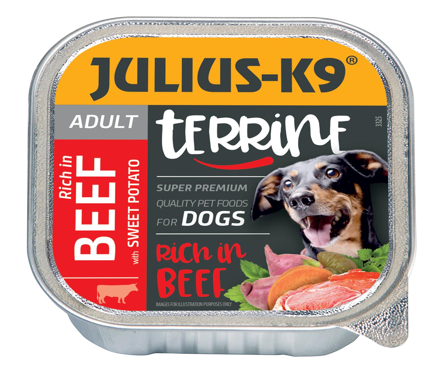 Julius K-9 Dog alutálkás nedveseledel felnőtt kutyáknak, marha-édesburgonya