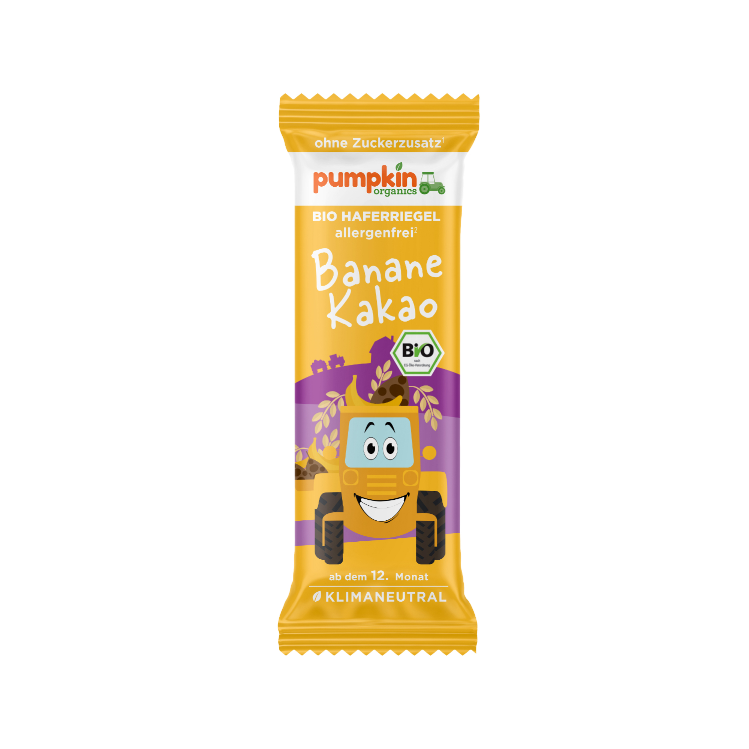 Pumpkin Organics Bio Banános kakaós zabszelet 12 hónapos kortól