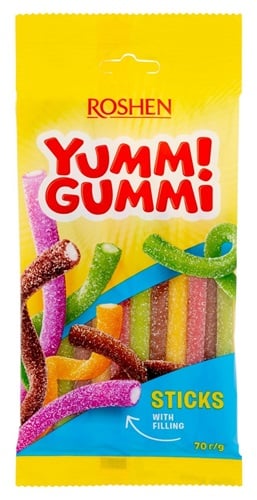 Yummi Gummi Sour Sticks savanyú gumicukorka