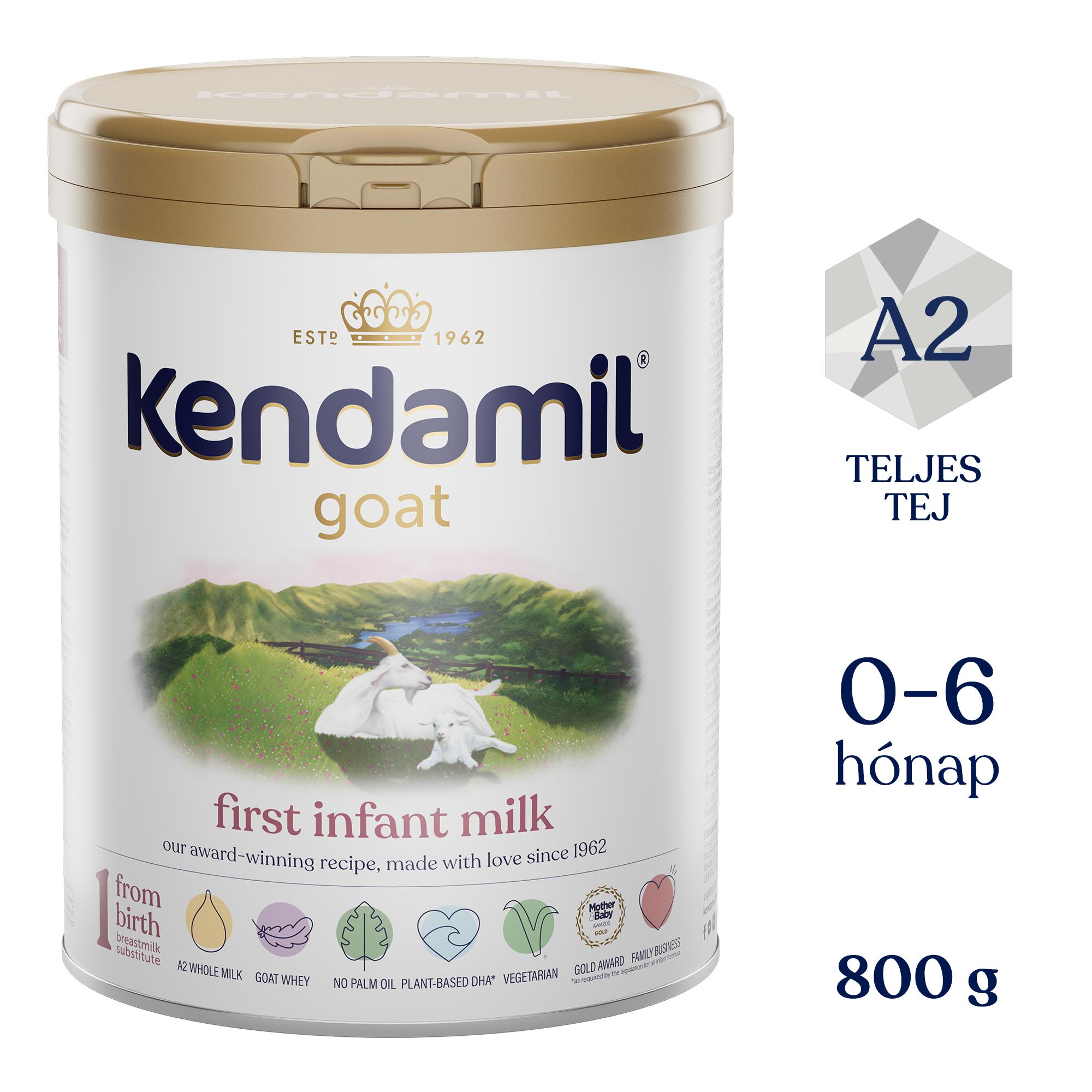 Kendamil 1 kecsketej alapú anyatej-helyettesítő tápszer újszülött kortól