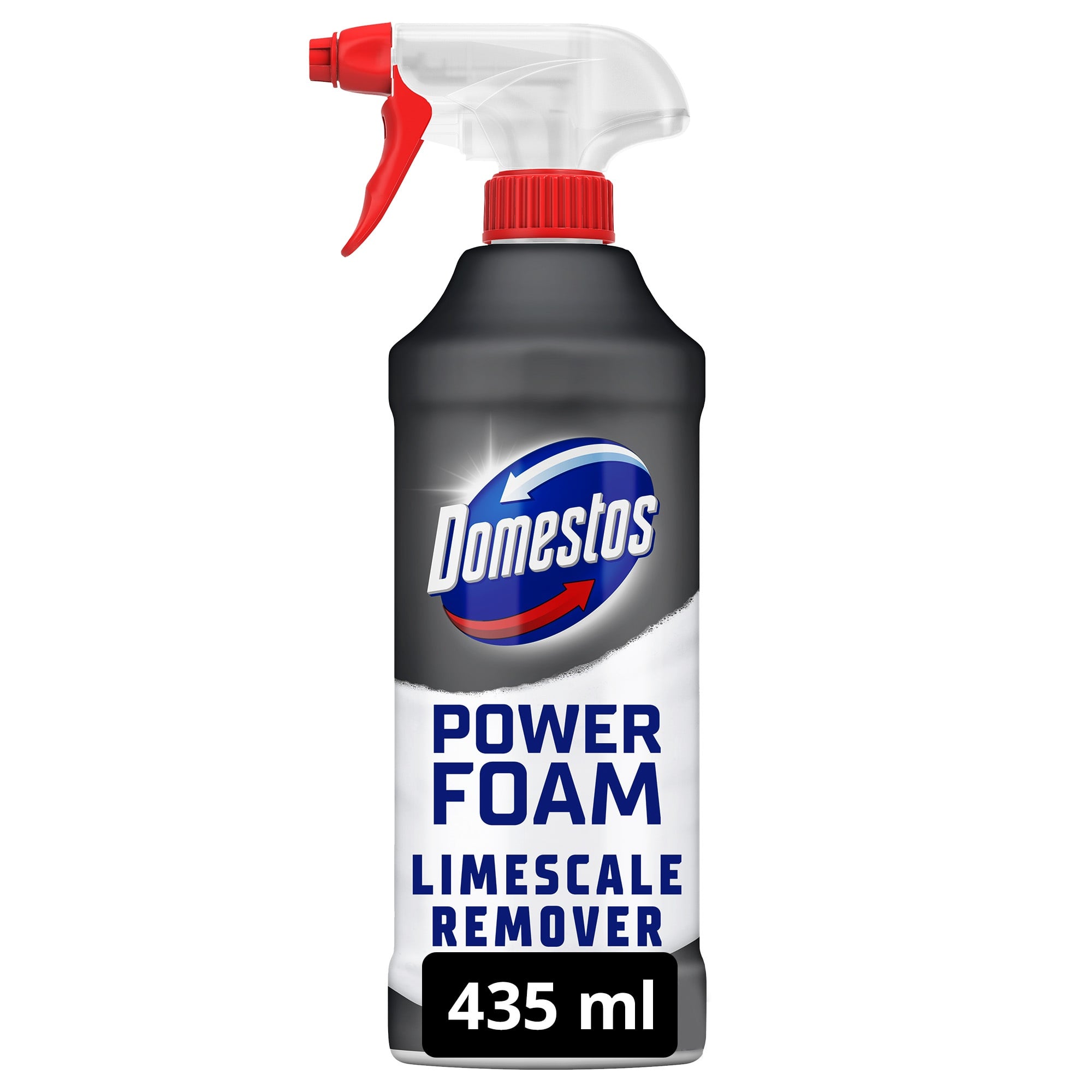Domestos Power Foam vízkő eltávolító hatású WC és fürdőszoba tisztító hab, 435 ml