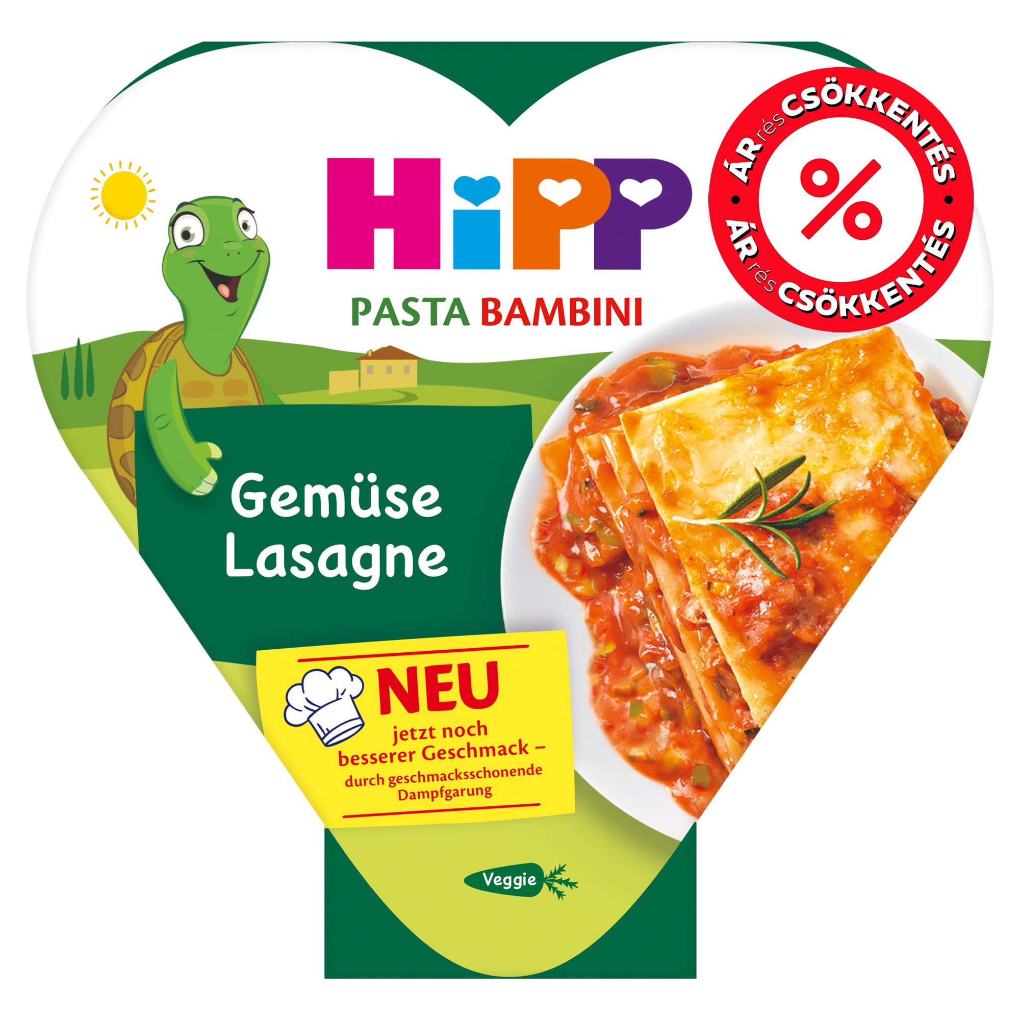 Hipp BIO Zöldséges lasagne, 1 éves kortól
