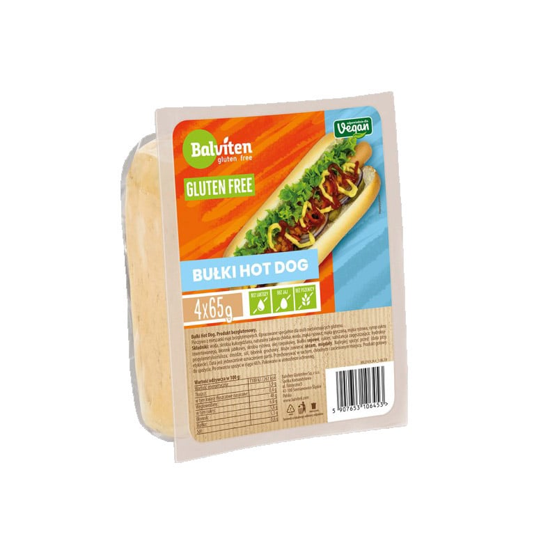 Balviten Gluténmentes Vegán Hotdog kifli (4db)