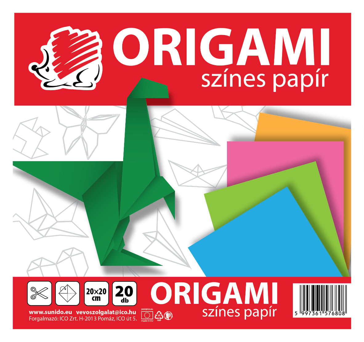Süni Origami Lapok 20X20 20Lap