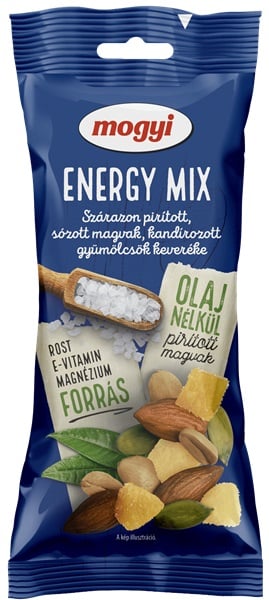 Mogyi Energy mix -Szárazon pirított, sózott magvak, kandírozott gyümölcsök keveréke