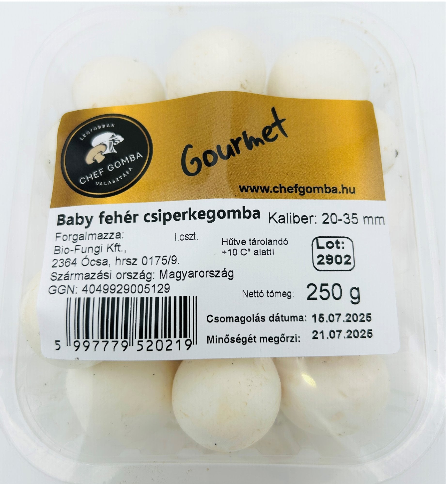 Baby fehér csiperkegomba 250g