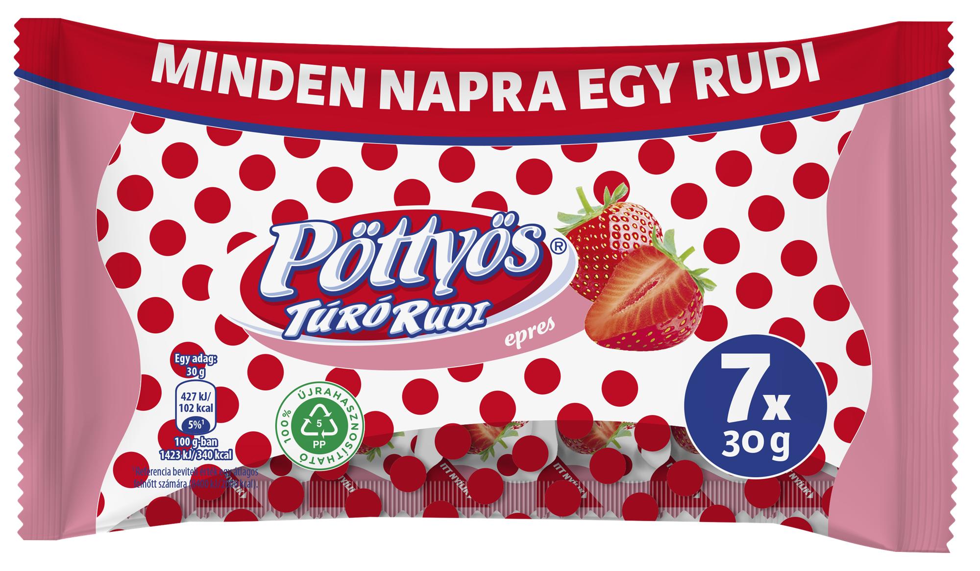 Pöttyös Túró Rudi epres túródesszert (7×30G)