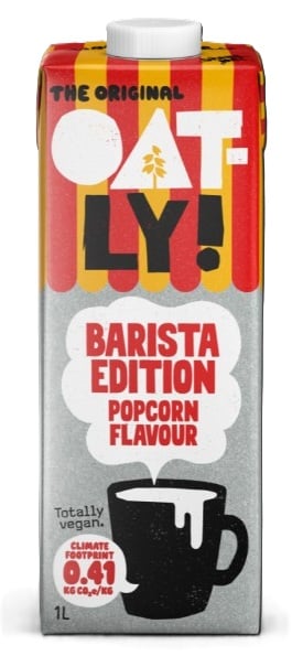 Oatly Popcorn ízű barista zabital