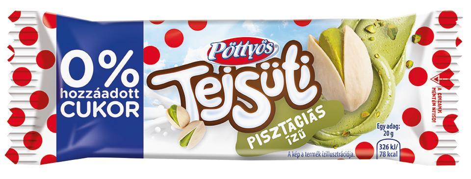 Pöttyös Tejsüti pisztáciaízű 0% hozzáadott cukorral