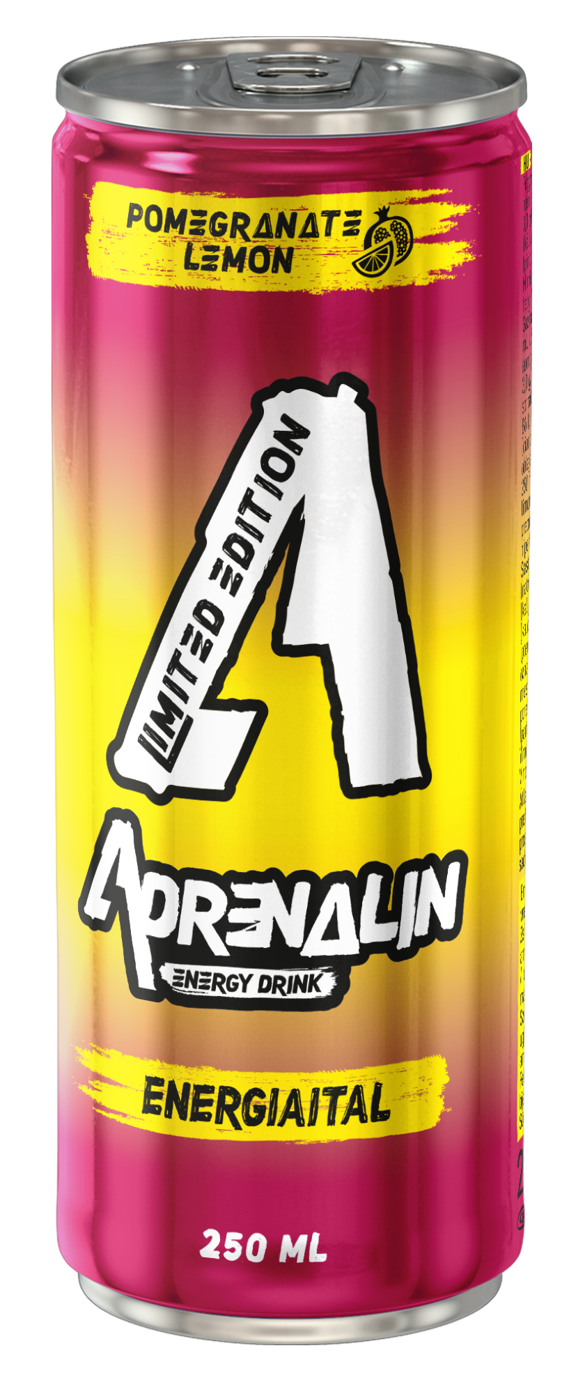 ADRENALIN Gránátalma-citrom szénsavas energiaital