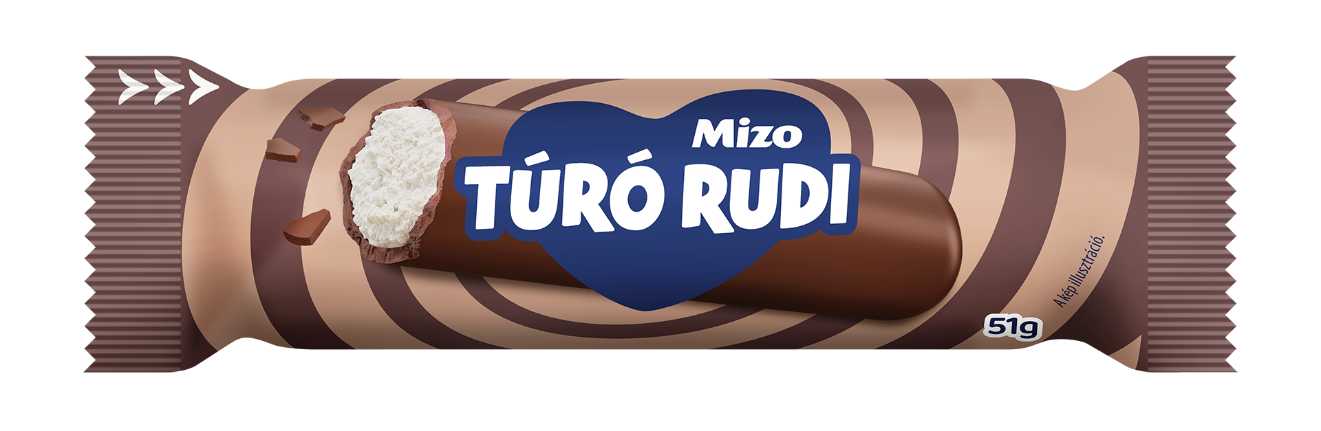 Mizo Túró Rudi natúr, kakaós bevonattal