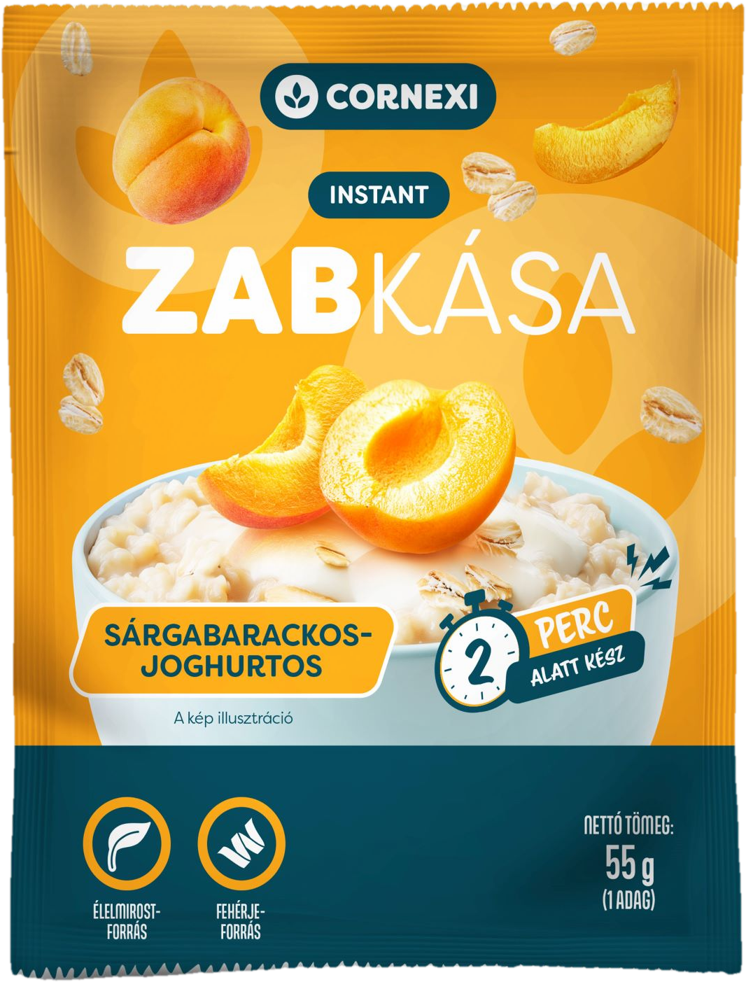 Cornexi zabkása sárgabarackkal + joghurttal