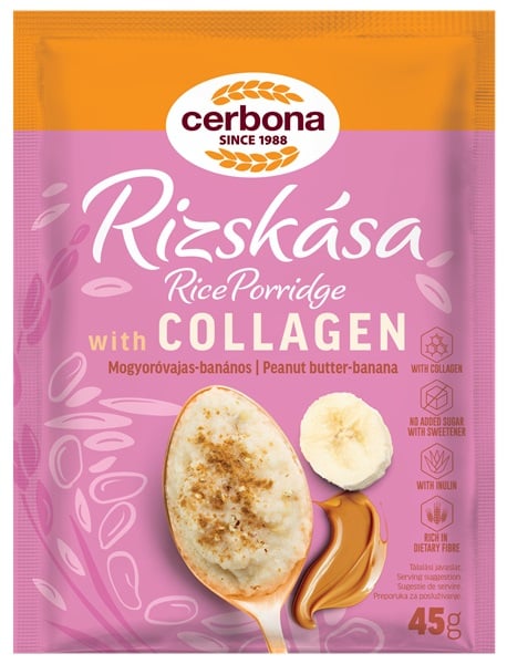 Cerbona Mogyoróvaj-banán rizskása kollagénnel