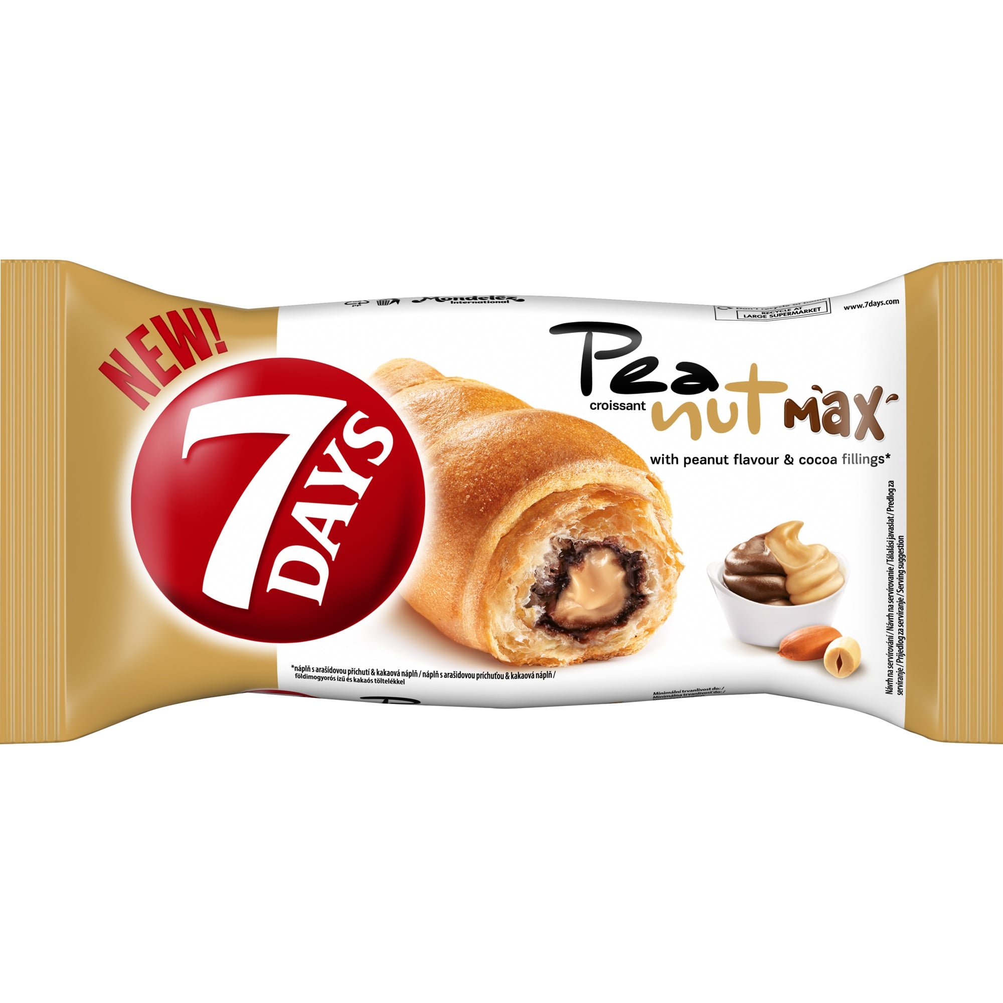 7Days Croissant földimogyorós, kakaós töltelékkel