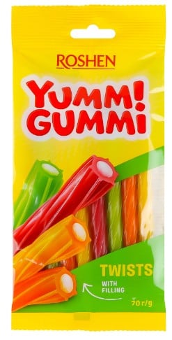 Yummi Gummi Twists töltött gumicukorka