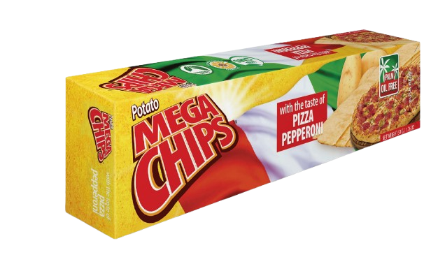 Mega Chips Pizza és Pepperoni ízű chips