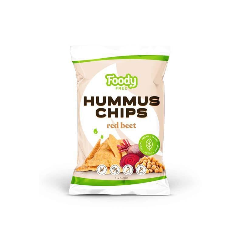 Foody Free Gluténmentes vegán hummus chips céklával
