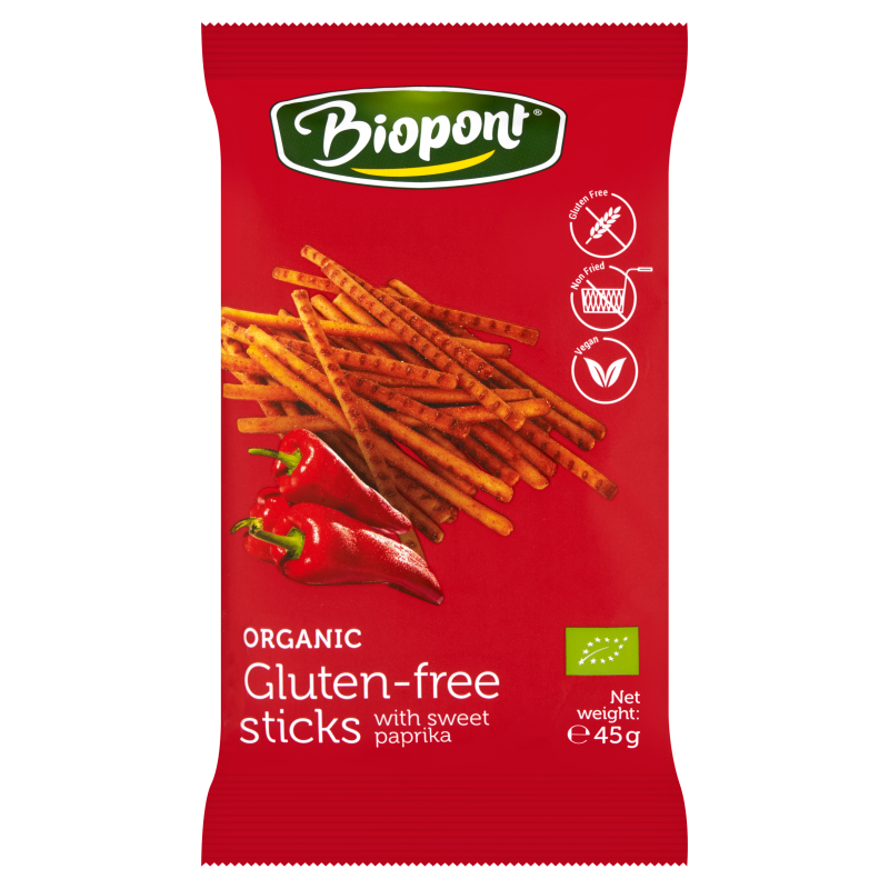 Gluténmentes sóspálcika, paprikás BIO