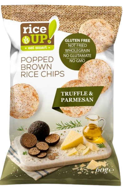 Rice Up Chips Szarvasgombás-Parmezános ízesítés
