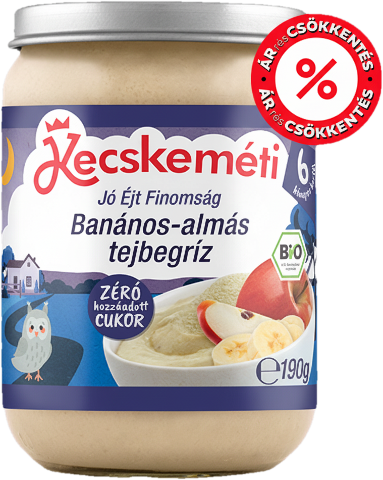Kecskeméti Bio Banános-almás tejbegríz, 6 hónapos kortól