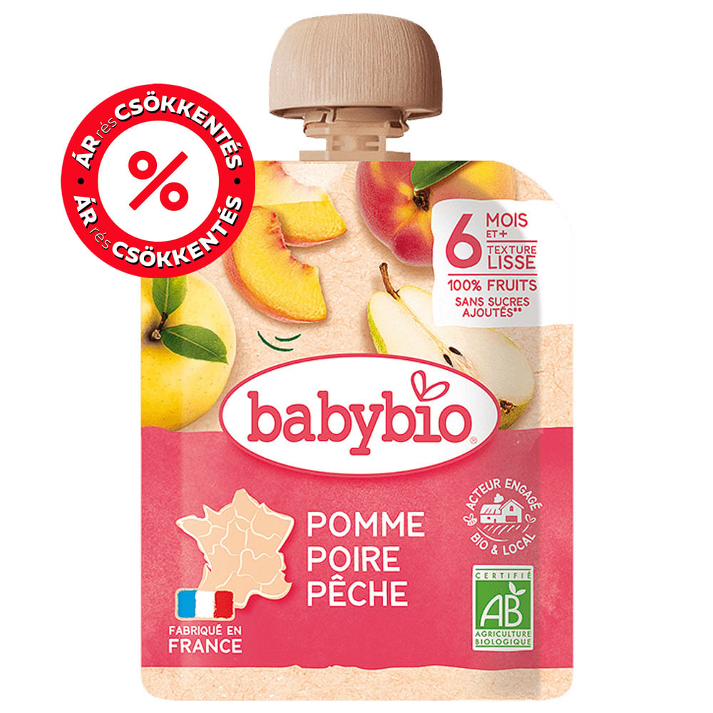 BabyBio Körte őszibarack 6 hónapos kortól