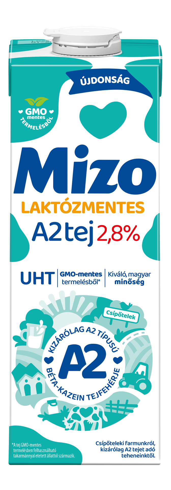Mizo laktózmentes A2 UHT tej 2,8%