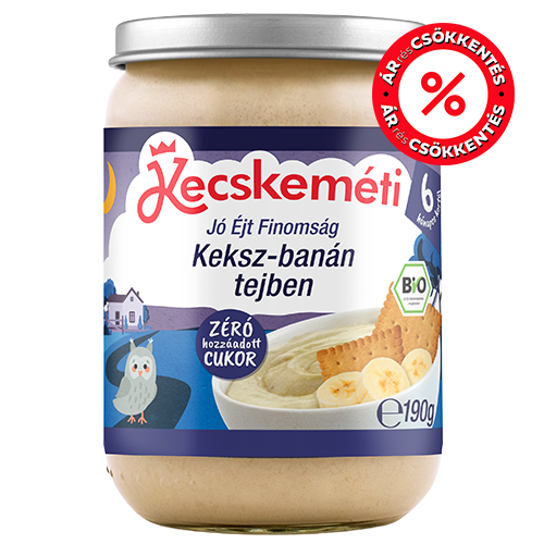 Kecskeméti Bio Kekszes-banános tejbegríz, 6 hónapos kortól