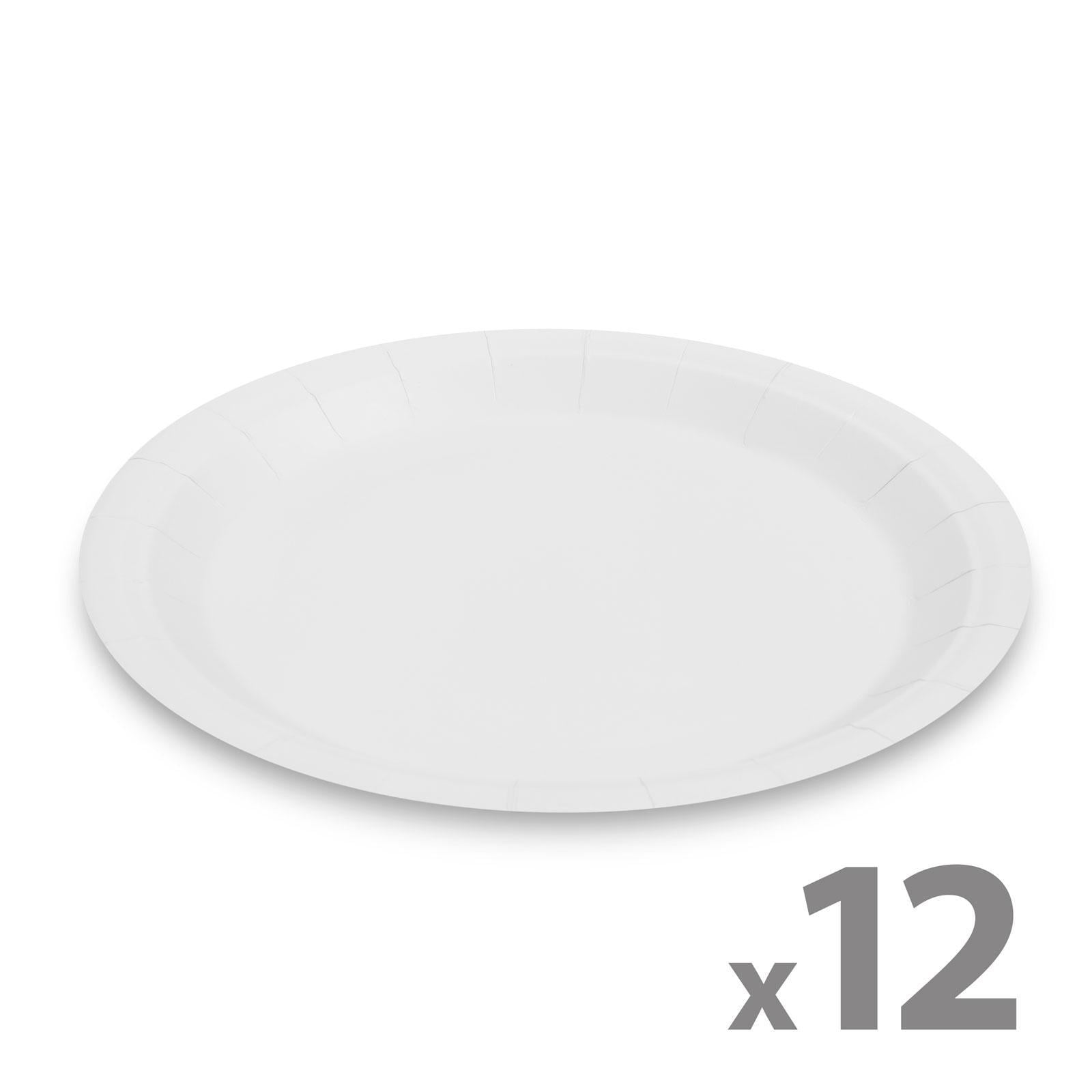 Family  Papírtányér szett - fehér - 23 cm