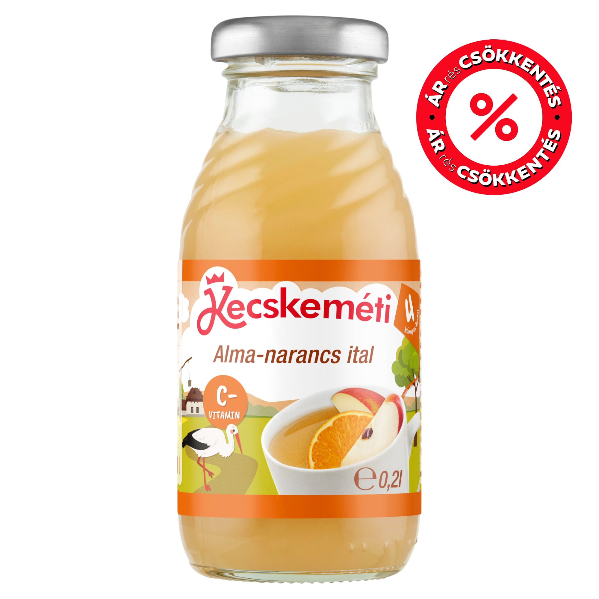 Kecskeméti Alma-narancs ital, 4 hónapos kortól