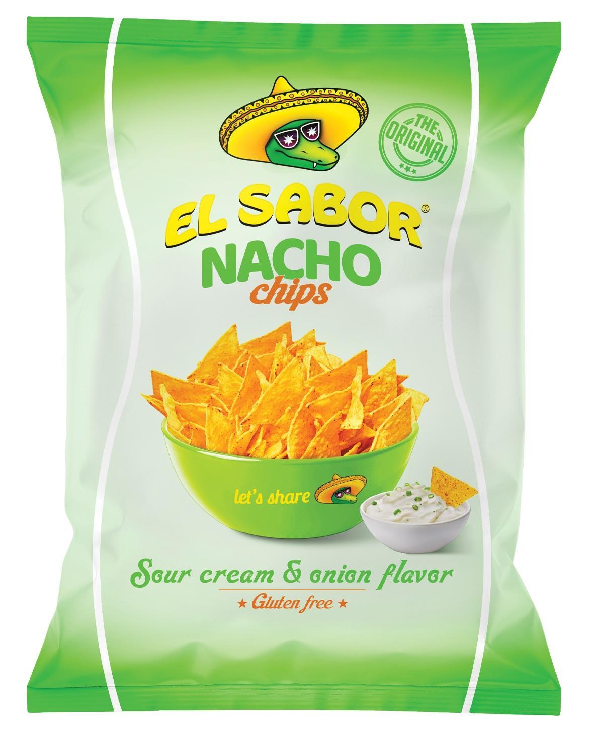 El Sabor nacho chips hagymás-tejfölös ízesítéssel