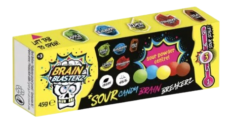 Brain Blasterz Breakerz Savanyú kemény cukorka savanyú por töltelékkel
