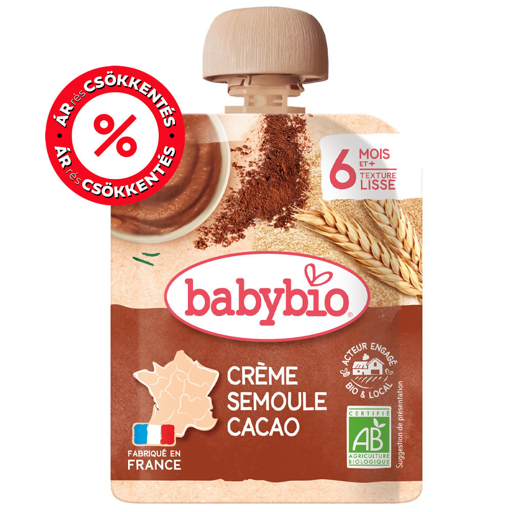 BabyBio Kakaós tejbegríz 6 hónapos kortól