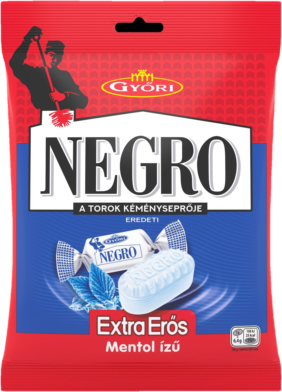 Negro extra erős cukorka