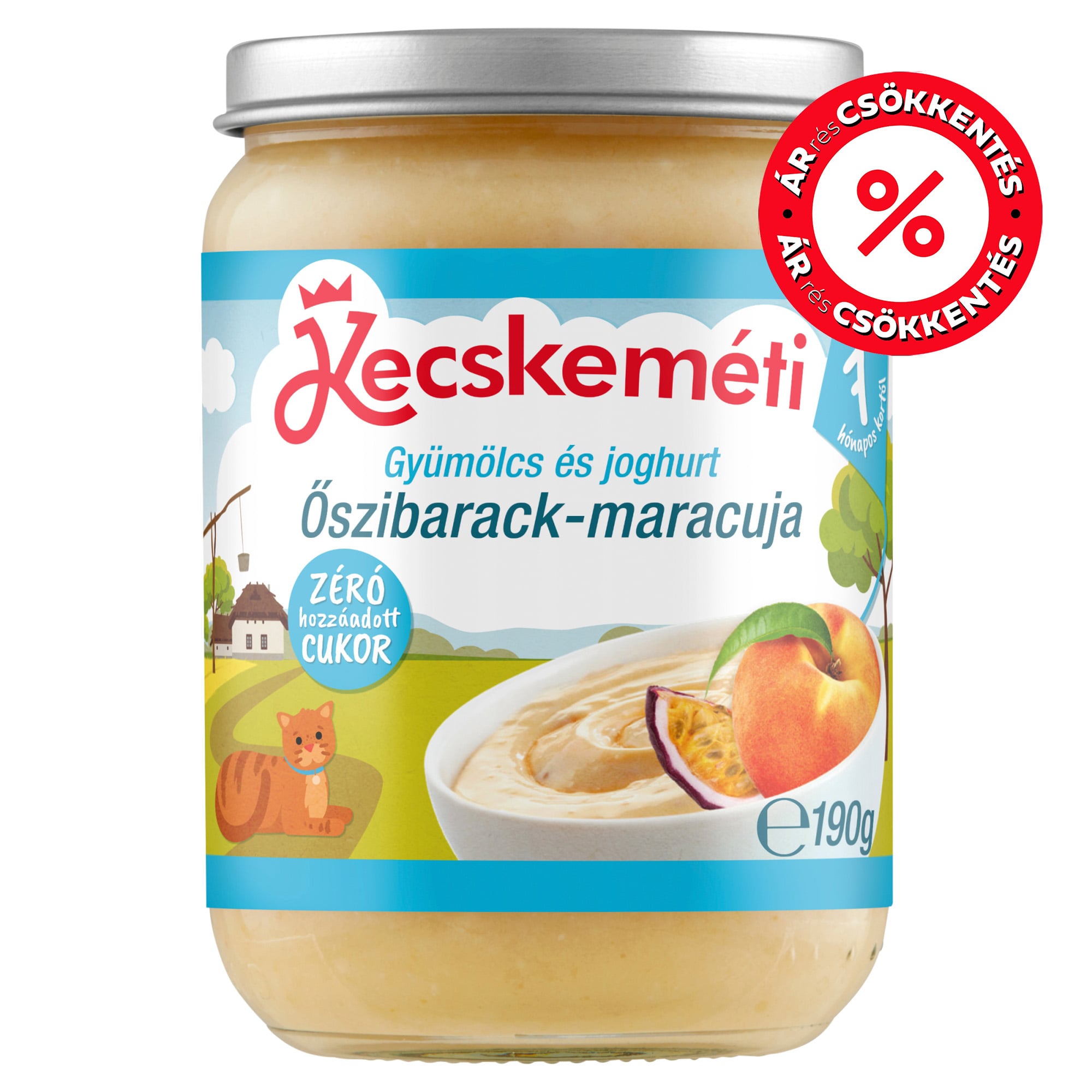 Kecskeméti BIO Őszibarack-maracuja joghurttal, 7 hónapos kortól