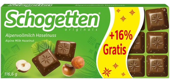 Schogetten Mogyorós tejcsokoládé