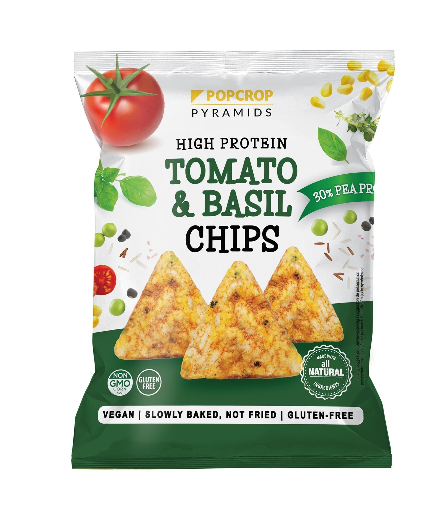 Popcrop Piramids paradicsomos-bazsalikmos protein chips