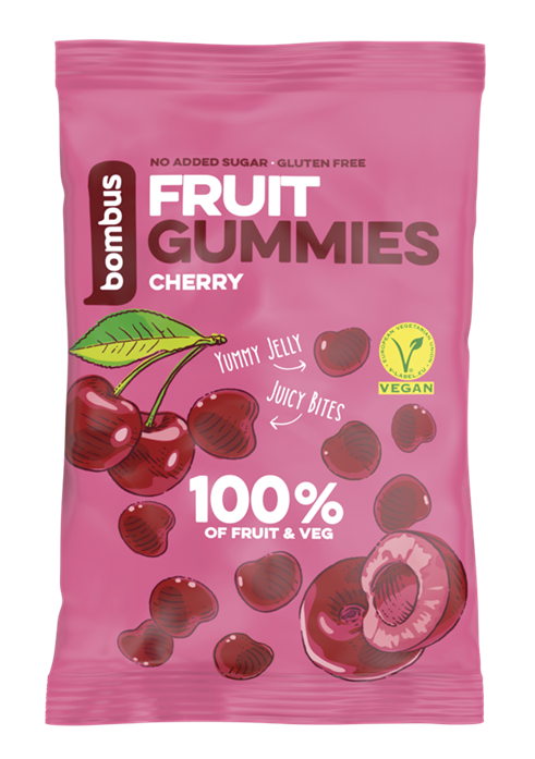 Bombus Fruit Gummies cseresznyés gyümölcscukorkák