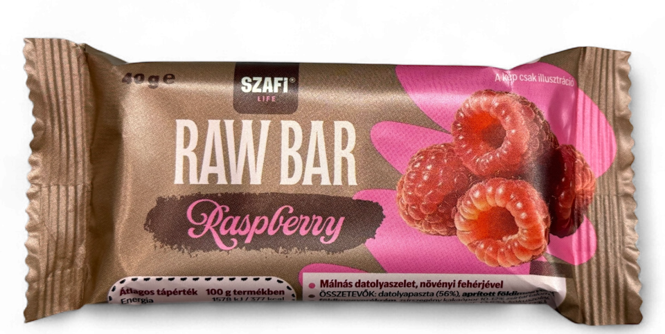 Szafi Life Proteines Málnás Raw Bar gluténmentes
